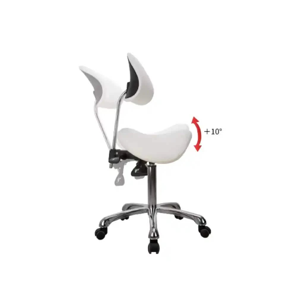 STOOL WHITE adjustable saddle cushion