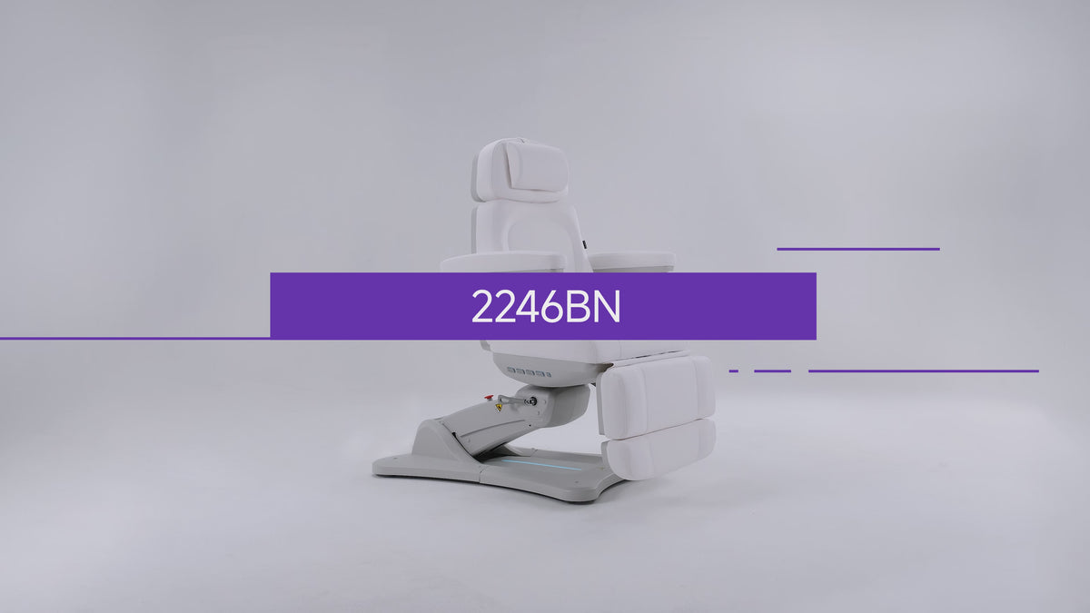 Load video: SilverFox - Medical Treatment Chair with Rotation - SilverFox 2246BN